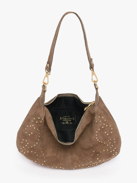 Sac Porté épaule Velvet Milano Beige velvet VE26061 vue secondaire 2