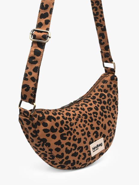 Sac Bandoulière Leopard Coton Hindbag Marron leopard LE vue secondaire 2