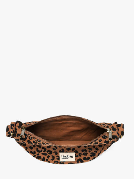 Sac Bandoulière Leopard Coton Hindbag Marron leopard LE vue secondaire 3
