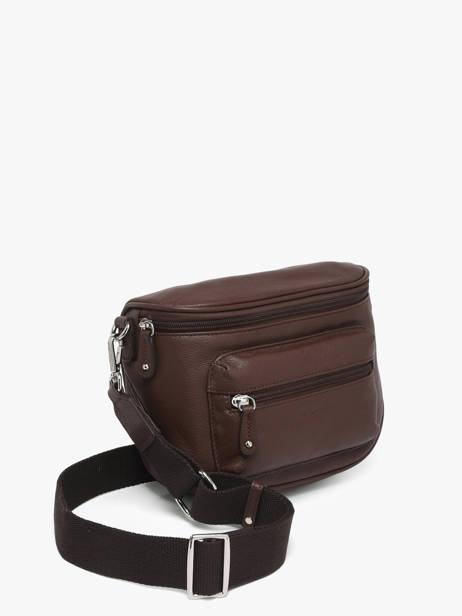 Sac Banane Cuir Hexagona Marron confort 466110 vue secondaire 1