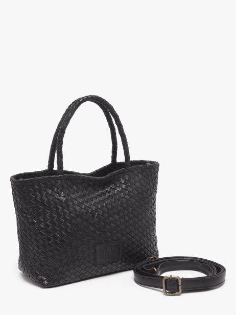 Sac Bandoulière Lisbonne Cuir Basilic pepper Noir lisbonne BLIS01 vue secondaire 1