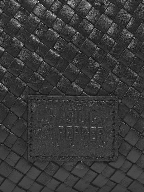 Sac Bandoulière Lisbonne Cuir Basilic pepper Noir lisbonne BLIS01 vue secondaire 2