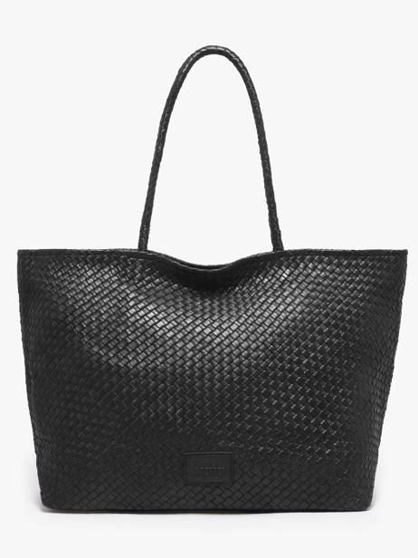 Sac Porté épaule A4 Lisbonne Cuir Basilic pepper Noir lisbonne BLIS02