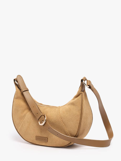 Sac Bandoulière Velours Vanessa wu Beige velours MA3036 vue secondaire 1