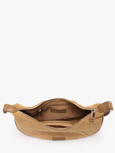 Sac Bandoulière Velours Vanessa wu Beige velours MA3036 vue secondaire 2