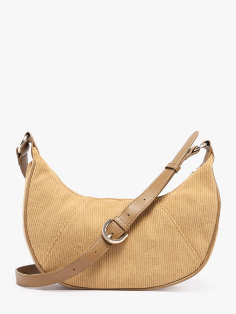 Sac Bandoulière Velours Vanessa wu Beige velours MA3036 vue secondaire 3