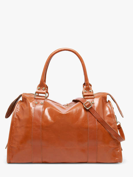 Sac Porté épaule Shiny Sauvage Cuir A4 Milano Marron shiny sauvage SS24095 vue secondaire 3