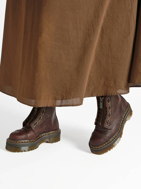 Boots Plateforme En Cuir Dr martens Marron accessoires 40910200 vue secondaire 1