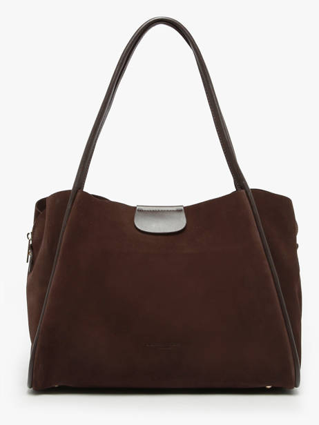 Sac Porté Main Suede Ida Cuir Lancaster Marron suede ida 102