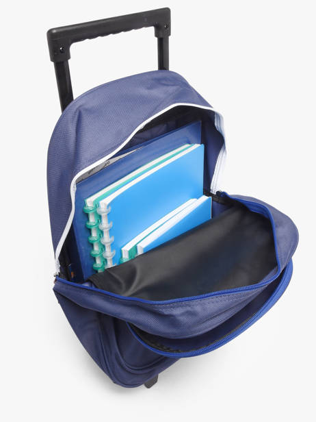 Sac A Dos à Roulettes 1 Compartiment Fc barcelone Bleu barca 25BF204R vue secondaire 3