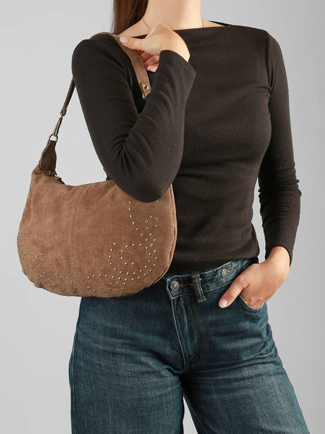 Sac Porté épaule Velvet Milano Marron velvet VE26061 vue secondaire 1