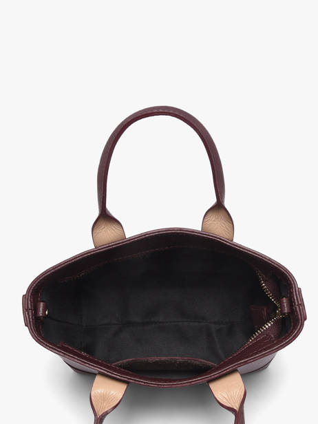 Sac Porté Main Caviar Cuir Milano Marron caviar CA26066 vue secondaire 3