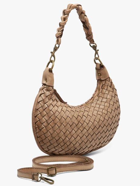 Sac Bandoulière Dewashed Cuir Milano Marron dewashed DE26063 vue secondaire 2