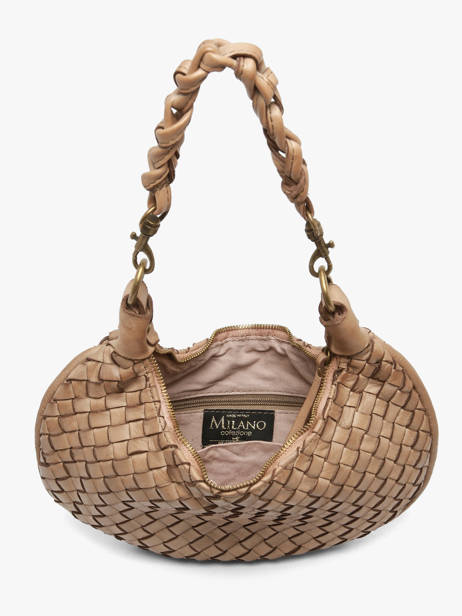 Sac Bandoulière Dewashed Cuir Milano Marron dewashed DE26063 vue secondaire 3