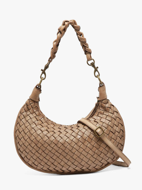 Sac Bandoulière Dewashed Cuir Milano Marron dewashed DE26063 vue secondaire 4
