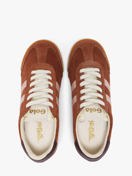 Sneakers En Cuir Gola Marron accessoires CLB538LK vue secondaire 3