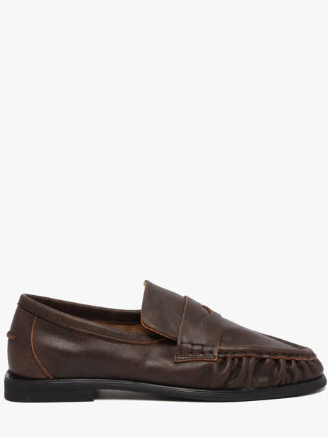 Mocassins Elmira En Cuir Pavement Marron accessoires 24139779