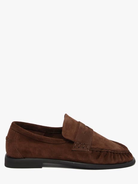 Mocassins Elmira En Cuir Pavement Marron accessoires 24139347