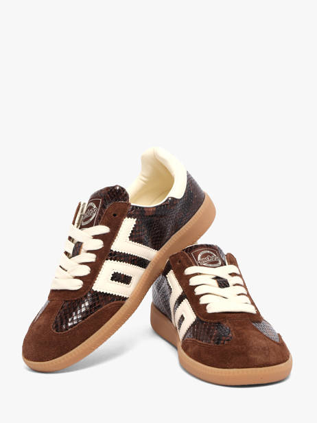 Sneakers Snake En Cuir Back 70 Marron accessoires 239 vue secondaire 2