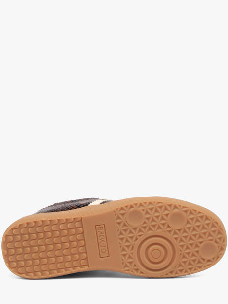 Sneakers Snake En Cuir Back 70 Marron accessoires 239 vue secondaire 4