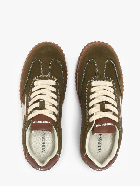 Sneakers Plateforme Vanessa wu Vert accessoires BK2920KK vue secondaire 3
