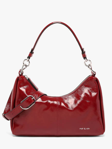 Sac Porté épaule Rejina Cuir Nat et nin Rouge vintage REJINA