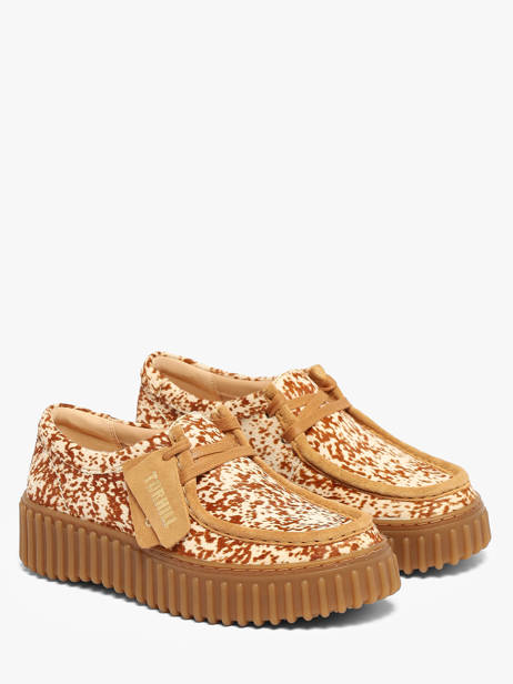 Chaussures Derbies En Cuir Clarks Beige accessoires 26327765 vue secondaire 1