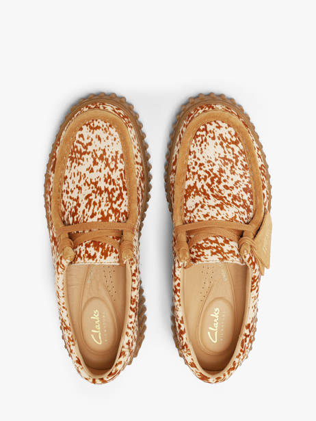 Chaussures Derbies En Cuir Clarks Beige accessoires 26327765 vue secondaire 3