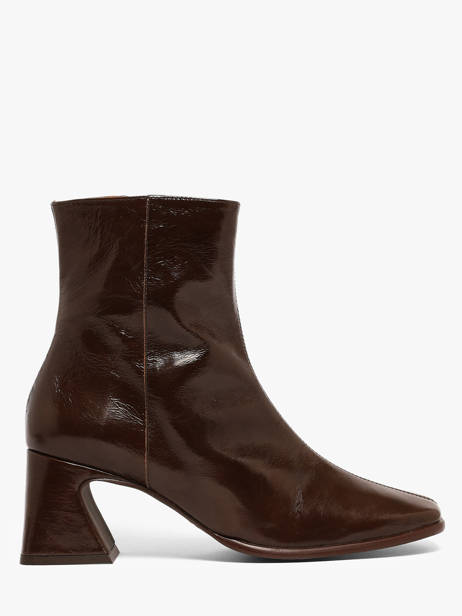 Bottines à Talon En Cuir Angel alarcon Marron accessoires 507N
