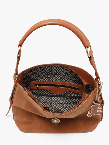 Sac Porté épaule Cadenas Lulu castagnette Marron cadenas BATISTE vue secondaire 3