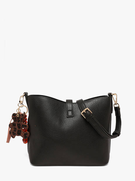Sac Bandoulière Fermoir Lulu castagnette Noir fermoir BALKYS vue secondaire 4