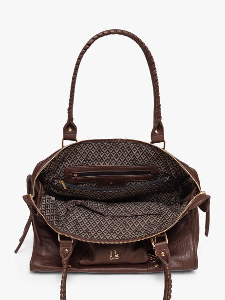 Sac Porté épaule A4 Bride Lulu castagnette Marron bride 3 vue secondaire 3