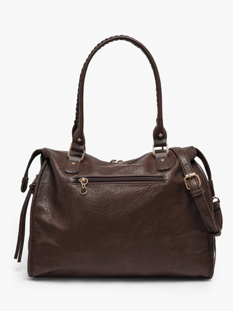 Sac Porté épaule A4 Bride Lulu castagnette Marron bride 3 vue secondaire 4