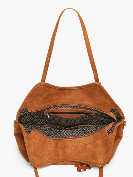 Sac Porté épaule Surpique Lulu castagnette Marron surpique BAKI vue secondaire 3