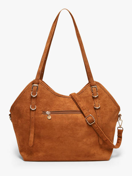 Sac Porté épaule Surpique Lulu castagnette Marron surpique BAKI vue secondaire 4