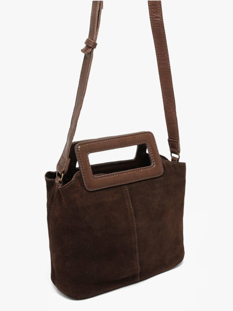 Sac Porté épaule Adeline Cuir Pieces Marron adeline 17166659 vue secondaire 2