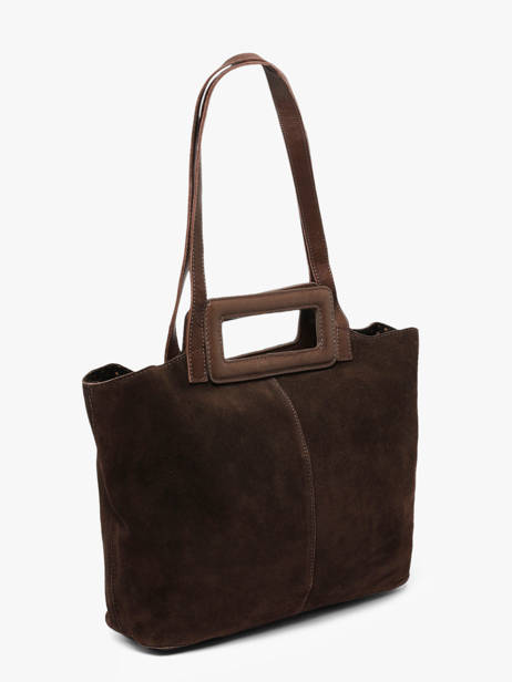 Sac Porté épaule Adeline Cuir Pieces Marron adeline 17166660 vue secondaire 2