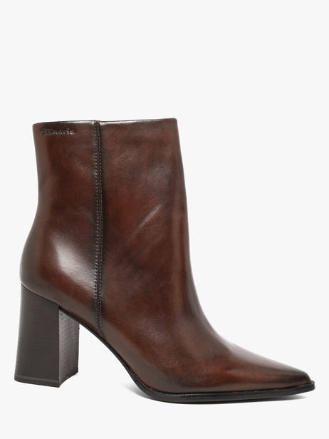 Bottines à Talon En Cuir Tamaris Marron accessoires 47