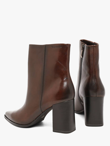 Bottines à Talon En Cuir Tamaris Marron accessoires 47 vue secondaire 2