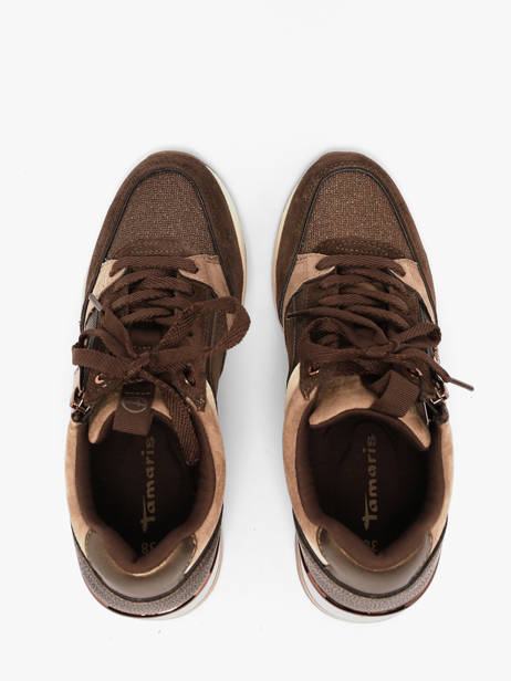 Sneakers En Cuir Tamaris Marron accessoires 41 vue secondaire 3