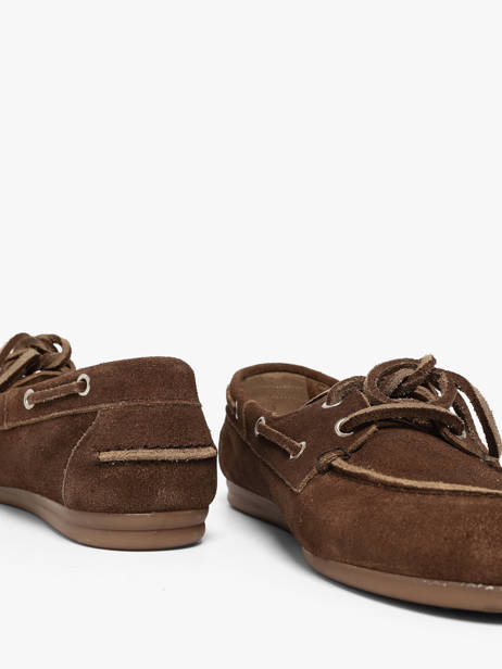 Chaussures Bateau En Cuir Pavement Marron accessoires 24128347 vue secondaire 2