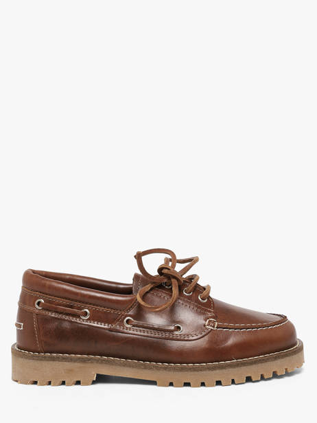 Chaussures Bateau En Cuir Pavement Marron accessoires 24324052
