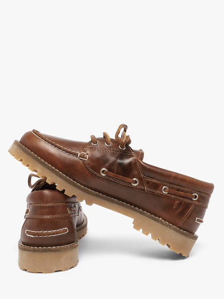 Chaussures Bateau En Cuir Pavement Marron accessoires 24324052 vue secondaire 2
