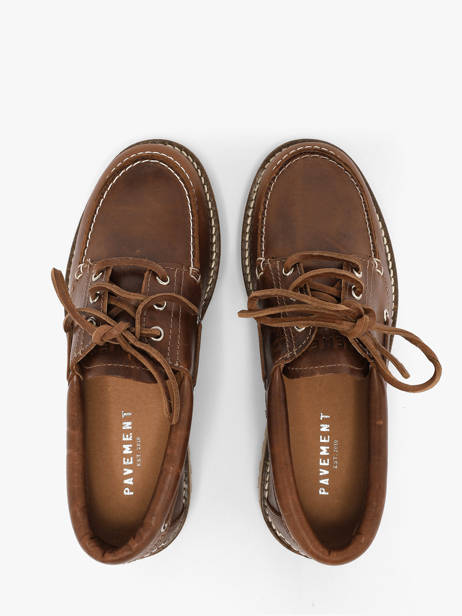 Chaussures Bateau En Cuir Pavement Marron accessoires 24324052 vue secondaire 3