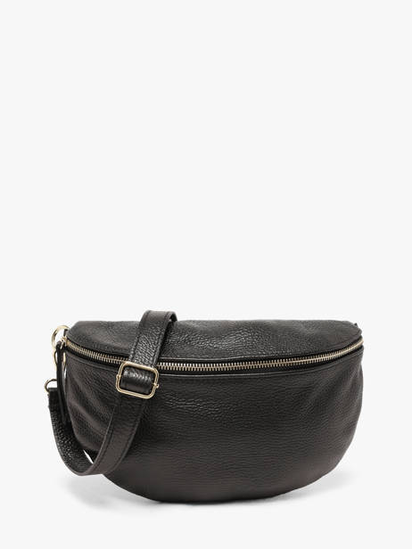 Sac Banane Cuir Milano Noir caviar CA21123O