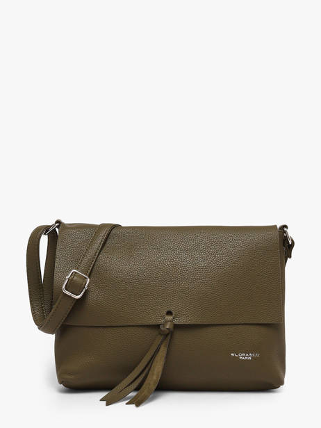 Sac Bandoulière Grained Flora & co Vert grained F8045