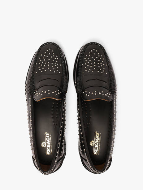Mocassins En Cuir Sebago Noir accessoires 78118KW vue secondaire 3