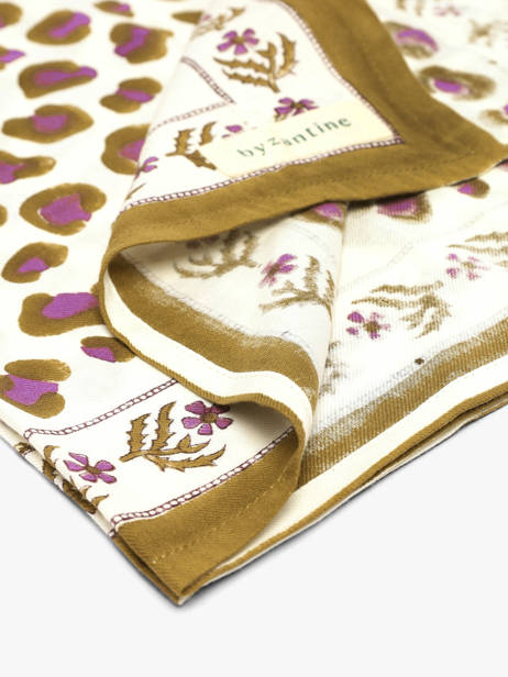 Foulard Byzantine Blanc foulard LEO vue secondaire 2