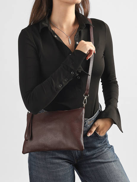 Sac Bandoulière Caviar Cuir Milano Marron caviar CA26064 vue secondaire 1