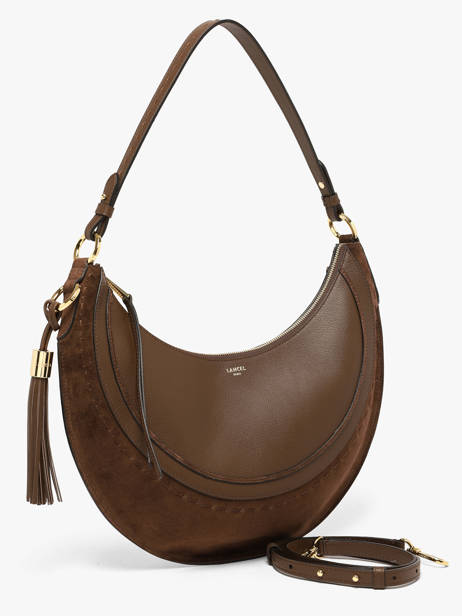 Sac Hobo M Zippé Hobohème Cuir Lancel Marron hoboheme A14219 vue secondaire 1